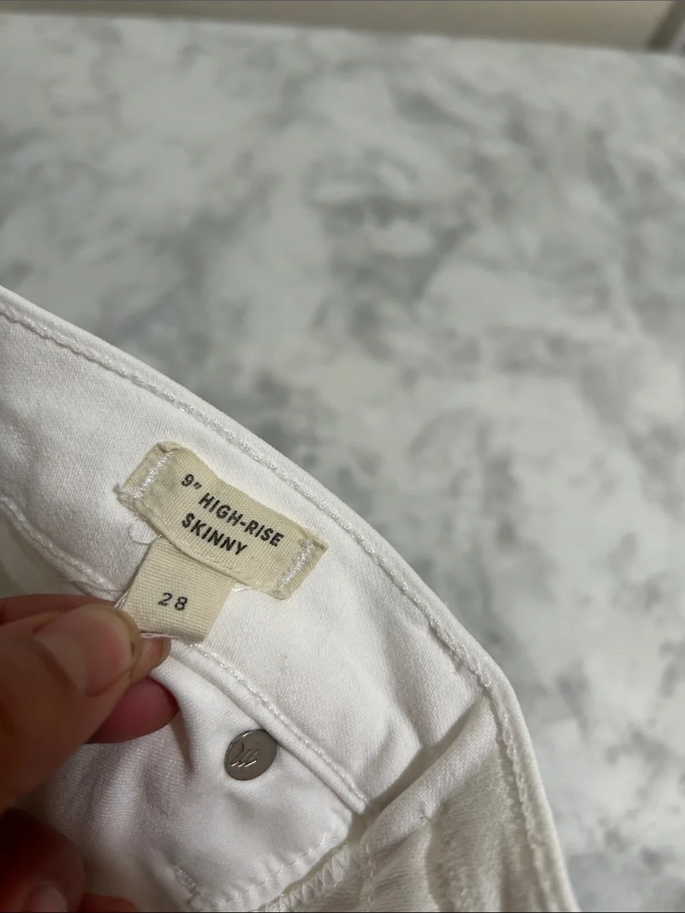 Madewell Women’s White High-Rise Skinny Jeans Sz .28